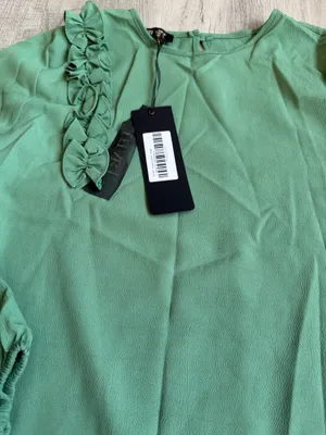 Tavin Green Long Dress Size L (US 8) NWT Long Sleeve Elegant Modest thumbnail 3
