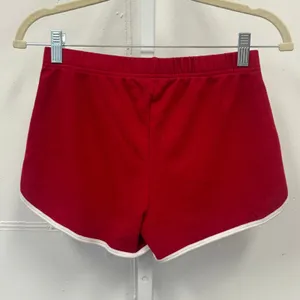 Hollister Womens High Rise Dolphin Shorts Red White Athletic Logo XS Sporty thumbnail 2