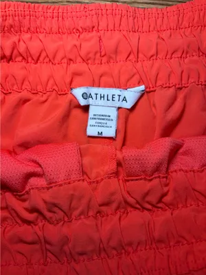 Athleta Neon Coral Athletic Shorts thumbnail 3