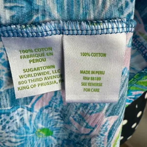 Lilly Pulitzer Womens Tee‎ Sz XS Macaw Blue Tall Me About It Etta Top Slub thumbnail 9