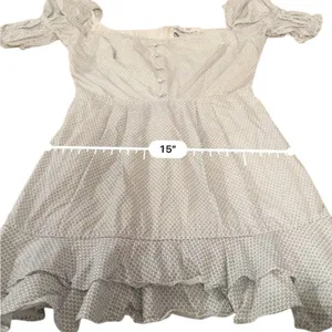 RTR Stylestalker Kelly White & Blue Micro Print Puff Sleeve Mini Dress Sz‎ XS thumbnail 12