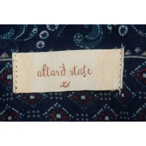 Altar'd State Crochet Blue Patchwork Sleeveless Blouse Top Size XS Flowy thumbnail 10
