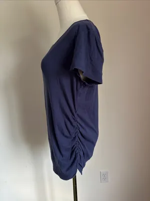 Motherhood Maternity Navy Scoop Neck Short-Sleeve Tee thumbnail 3