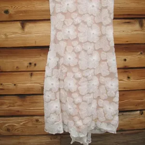 NWT Betsy & Adam Women's Embellished Floral Soutache Sleeveless Gown Dress White thumbnail 10
