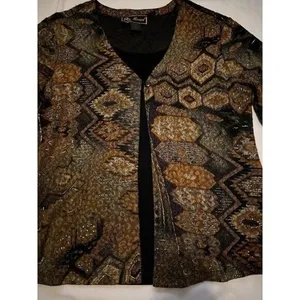 029-002 MIRASOL Size Large‎ Women Brown With Gold Accents Work Office L thumbnail 2