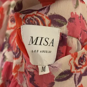 MISA Los Angeles Kasey Floral-Print Chiffon Mini Dress, NWT thumbnail 4