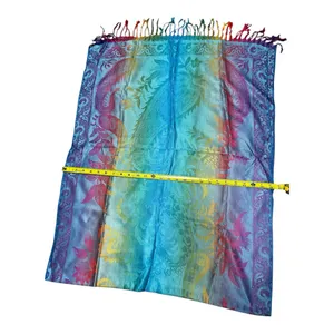 Festival bohemian rainbow large scarf wrap thumbnail 3