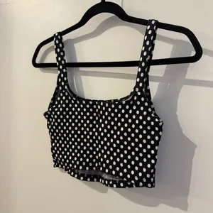 Nwot Zara Polkadot Bustier Cropped Top thumbnail 4
