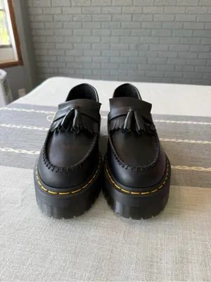 NWT Dr. Martens Adrian Quad Platform Loafers Size 9 Black Leather thumbnail 4