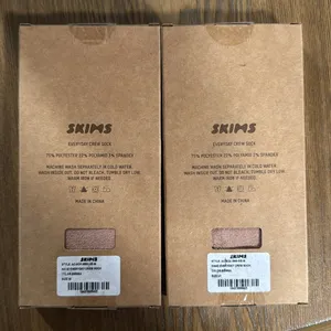 2 Pairs SKIMS Everyday Crew Socks- Sienna- Medium thumbnail 3