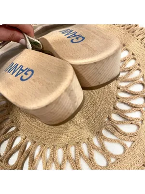 Dr Scholl's x Ganni Slide White Printed Sandals Size 9 Retro thumbnail 10