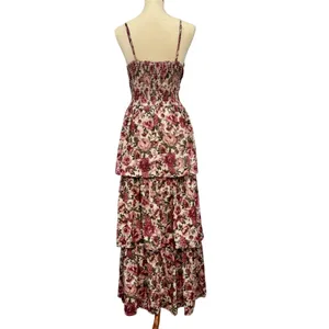 Altar'd State Jordan Floral Tiered Maxi Dress Boho Cottagecore Wedding Guest M thumbnail 2