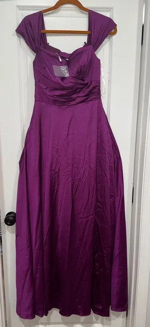 Azazie Vibrant Purple Prom Dress thumbnail 1