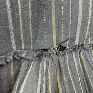 Vintage Y2K Old Navy Strapless Sundress Size Small Blue Metallic Stripe FLAWED thumbnail 13
