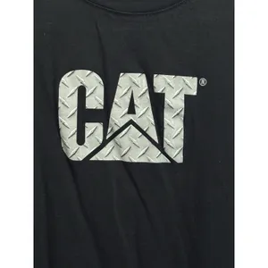 CAT Short Graphic Logo Short Sleeve T-Shirt Size M Cotton Casual thumbnail 2