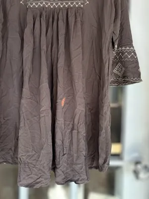 Monoreno Women's Large Brown Southwestern Embroidered Peasant Boho Tunic Top thumbnail 12