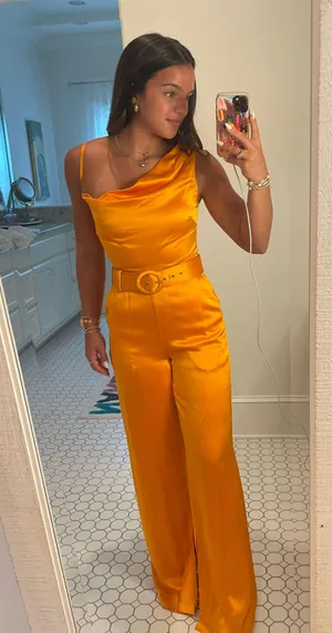 Nicholas Orange Jumpsuit Size 00 thumbnail 3
