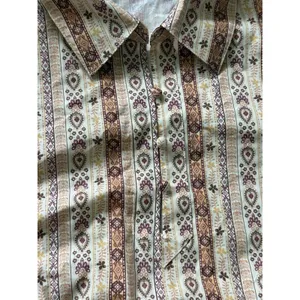 Universal Threads NWT Bishop Long Sleeve Poplin Shirtdress Large Beige Striped thumbnail 12