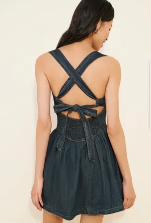 Free People Denim Mini Dress thumbnail 3