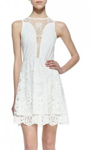 For Love & Lemons Lulu Mesh-Inset Lace Dress Size S thumbnail 1