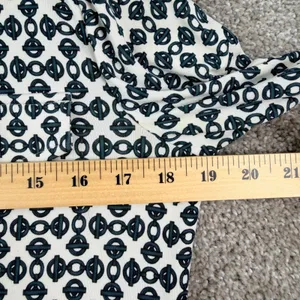 Tory Burch Katie Link Print Rayon Shirt Dress Size S Geometric Mod Preppy Retro thumbnail 9