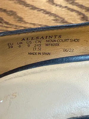 AllSaints Nova Court Shoe  Pump Black thumbnail 10