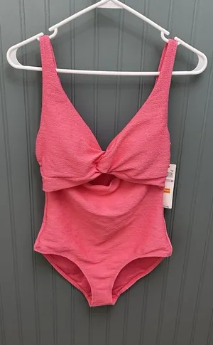 Anne Cole Dream Weaver Twist Front Melon One Piece Swimsuit women's ‎ Size 6 thumbnail 1