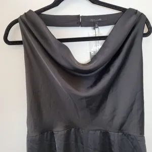 NEW 19 Cooper Black Satin Jumpsuit Halter Neck Cowl Night Out Club Large thumbnail 7