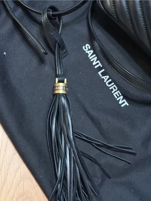 Saint Laurent Lou Black YSL Camera Bag with Tassel Crossbody thumbnail 6