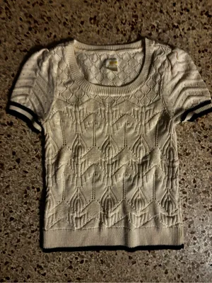 Maeve Short-Sleeve Pointelle Sweater small thumbnail 7