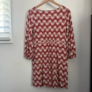 Boden US 8 NEW Lucie Brown/White Palm Leaf Print Mini‎ Dress thumbnail 3