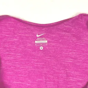 Nike Performance Shirt Womens Medium Open‎ Back Oversized Gym Yoga Pink Gray thumbnail 2