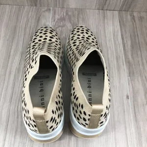 Gianni Bini Beige & Black Leopard Knit Slip-On Platform Sneakers Size 8 thumbnail 11