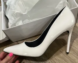 Elegant White High Heel Pumps - size 9 - Lucy style - 4 in thumbnail 1