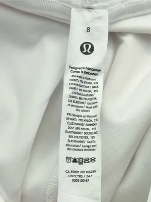 Lululemon Luxtreme High-Rise Tennis Short 3.5" White Size 8 thumbnail 6