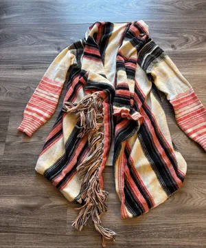 Stripped cardigan with vibrant colors small. thumbnail 1
