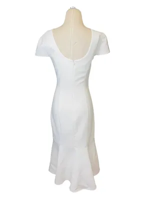 Amanda Uprichard Evalina Dress in Ivory XSmall New Womens Cocktail Sheath thumbnail 6