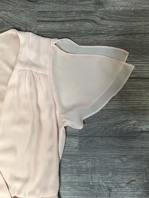 Lulus Blush Pink Ruffle Wrap Maxi Dress XS Flutter Sleeve Wedding Guest thumbnail 4