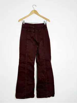 Marine Layer Wide Leg Pants Purple High Rise Size 4 thumbnail 2