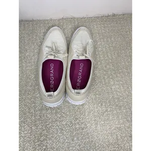 Cole Haan ZERØGRAND Men's White Beige Canvas Sneakers Size 7 B Lace Up thumbnail 5