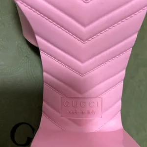 Gucci Wild Rose Platform Pink Block Heel Slides Sandals Size 37 thumbnail 4