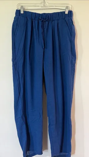 Zenana Outfitters Navy Blue Drawstring Pants- NWOT thumbnail 1
