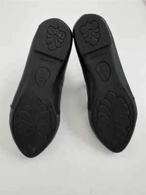 Born Ballet Flats Leather T Strap Dark Academia WhimsiGoth Metallic Grey Black thumbnail 9