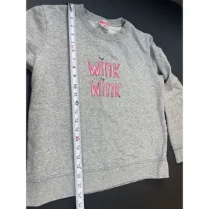 Kate Spade Wink Wink Sweatshirt Womens Small Gray Graphic thumbnail 7