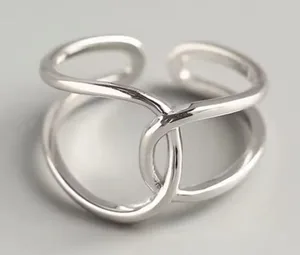 Boutique NEW Unisex Handmade‎ 925 Sterling Silver Knot Band Ring, Adjustable thumbnail 1