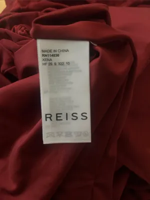 REISS Xena Halterneck Draped Maxi Dress Size UK 10/US 6 $345 Burgundy thumbnail 5