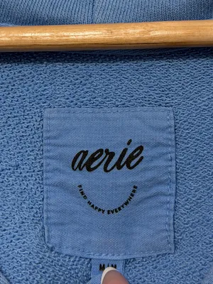 Aerie Beach Weekend Oversized Hoodie in Horizon Sky Blue Size Medium thumbnail 3