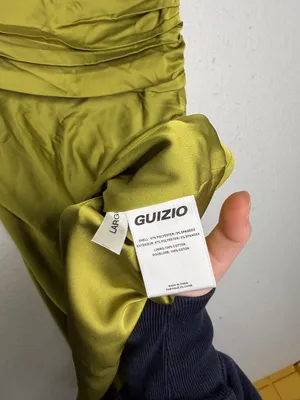 Guizio Satin Plunge Neck Midi Dress with Ruched Waist thumbnail 5