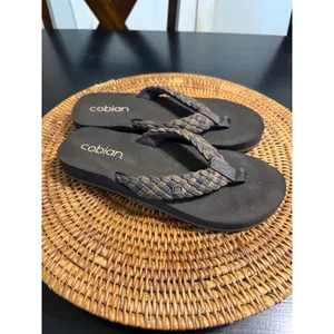 Cobian Braided Strap Flip Flops Brown Womens Size 7‎ Woven Thong Sandalsi thumbnail 3