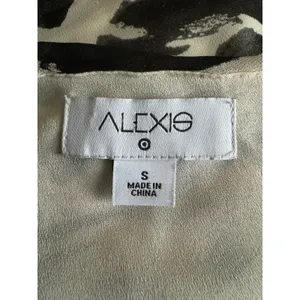 Alexis Fot Target Botanical Black White one shoulder high low Dress Small thumbnail 12